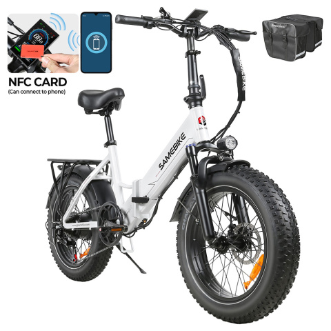 SAMEBIKE LOTDM200-II-FT elektryczny składany rower górski - Biały SAMEBIKE LOTDM200-II-FT elektryczny składany rower górski - Biały