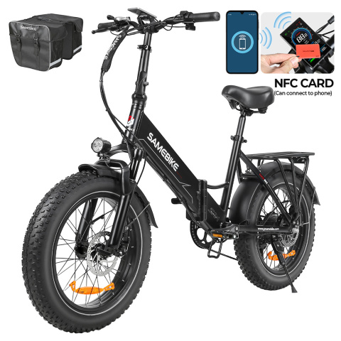 SAMEBIKE LOTDM200-II-FT elektryczny składany rower górski - Czarny SAMEBIKE LOTDM200-II-FT elektryczny składany rower górski - Czarny