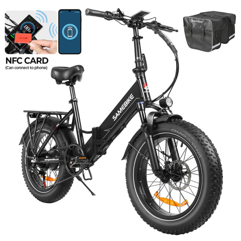 SAMEBIKE LOTDM200-II-FT elektryczny składany rower górski - Czarny SAMEBIKE LOTDM200-II-FT elektryczny składany rower górski - Czarny
