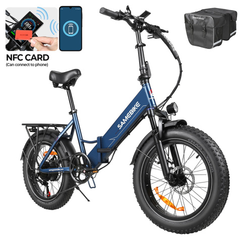 SAMEBIKE LOTDM200-II-FT elektryczny składany rower górski - Niebieski SAMEBIKE LOTDM200-II-FT elektryczny składany rower górski - Niebieski