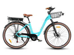 SAMEBIKE RS-A07 elektryczny miejski rower rekreacyjny - Cyjan