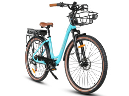 SAMEBIKE RS-A07 elektryczny miejski rower rekreacyjny - Cyjan